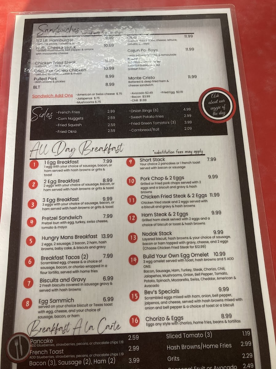 Azle Cafe Menu - Image 1